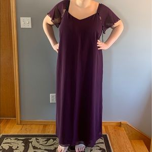 Dark purple long gown, 22
